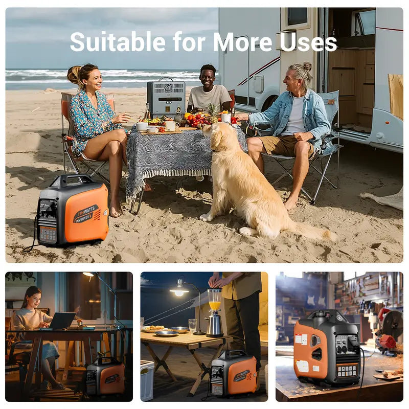 Portable inverter generator, 2500W long-endurance gasoline generator