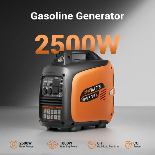 Portable inverter generator, 2500W long-endurance gasoline generator